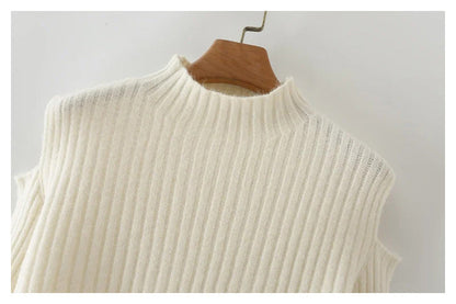 European and American style off shoulder sweater  7241