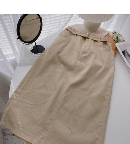 Korean minority design split one-step skirt, fashionable and thin skirt  5708