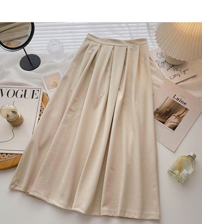 Retro High Waist slim A-line skirt  5781