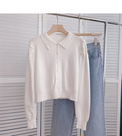 Versatile harbor Vintage short Lapel top  6609