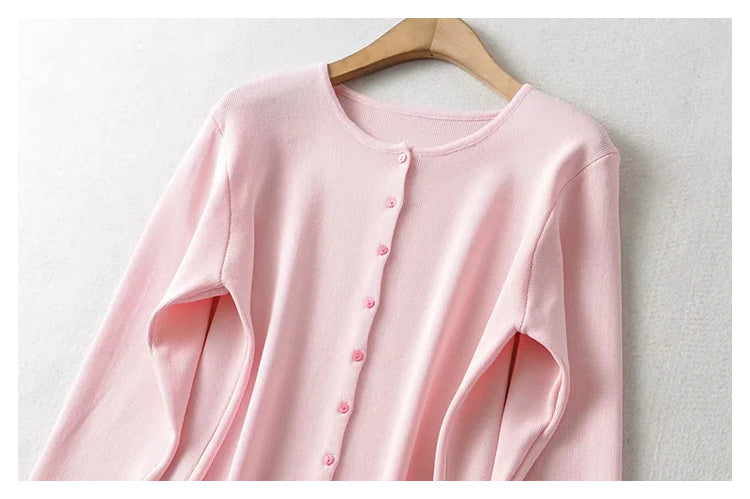 New simple slim button knit cardigan  7285