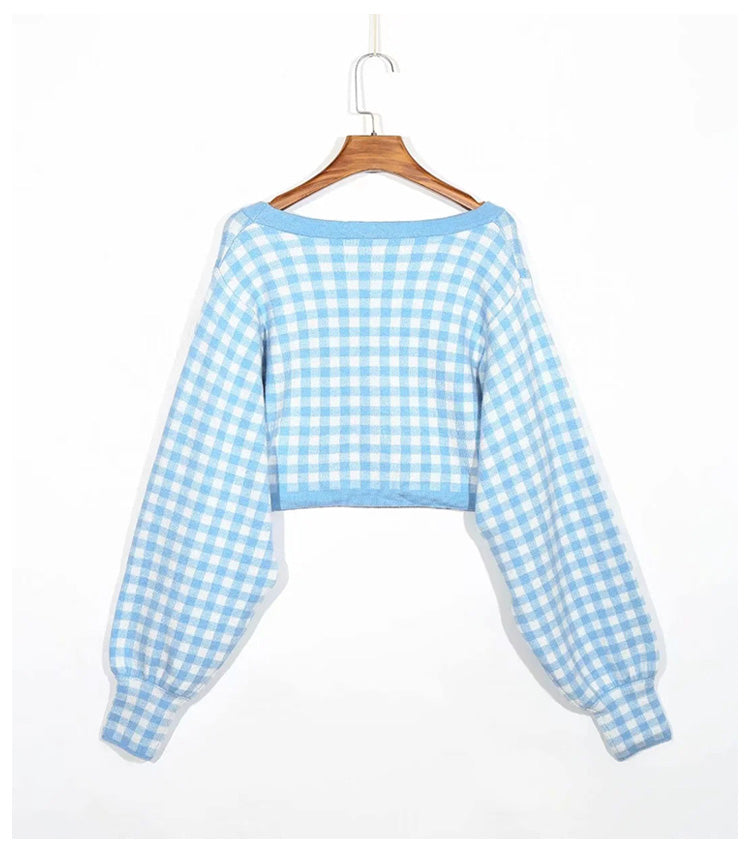 Knitted cardigan girl's top high waist open navel sweater coat sweater  7170