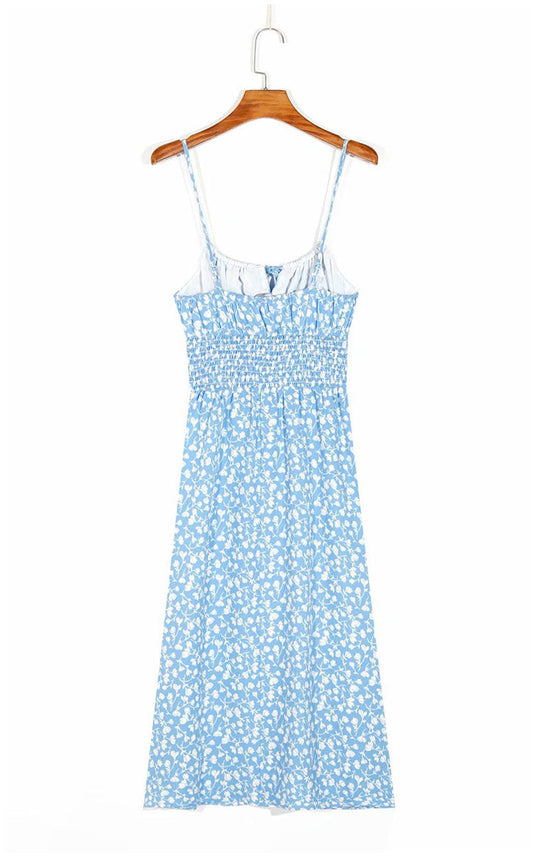 Versatile slim backless chest lace up suspender dress  7084