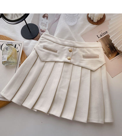 Design sense personalized high waist A-shaped slim skirt  5535