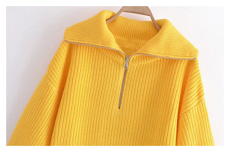 Versatile Half Zip high leader sweater  7342