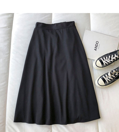 New Korean long skirt with gentle and thin temperament  5689