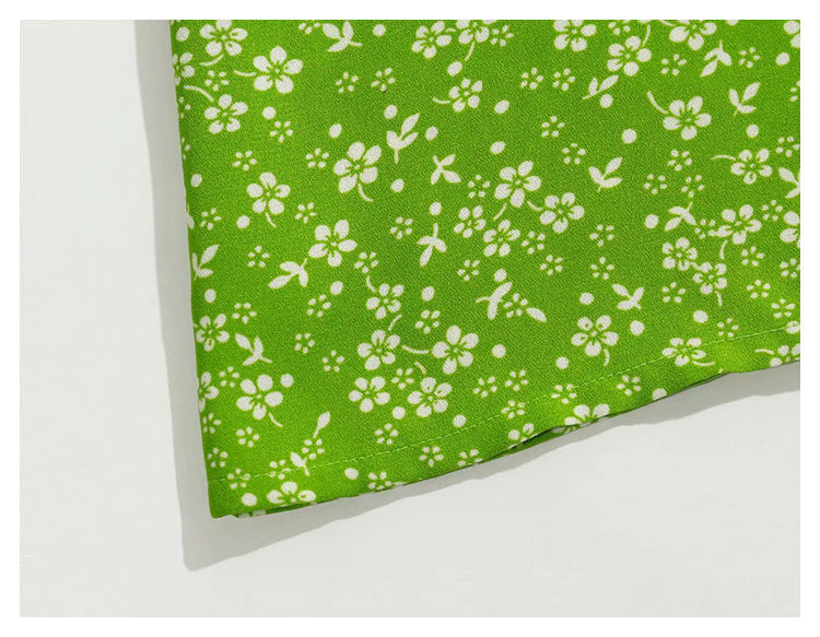 Holiday romantic French Retro Tea Break skirt floral print  7034
