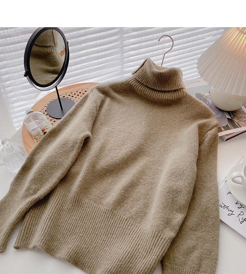 Korean version lazy temperament thin loose Pullover long sleeve top  5932