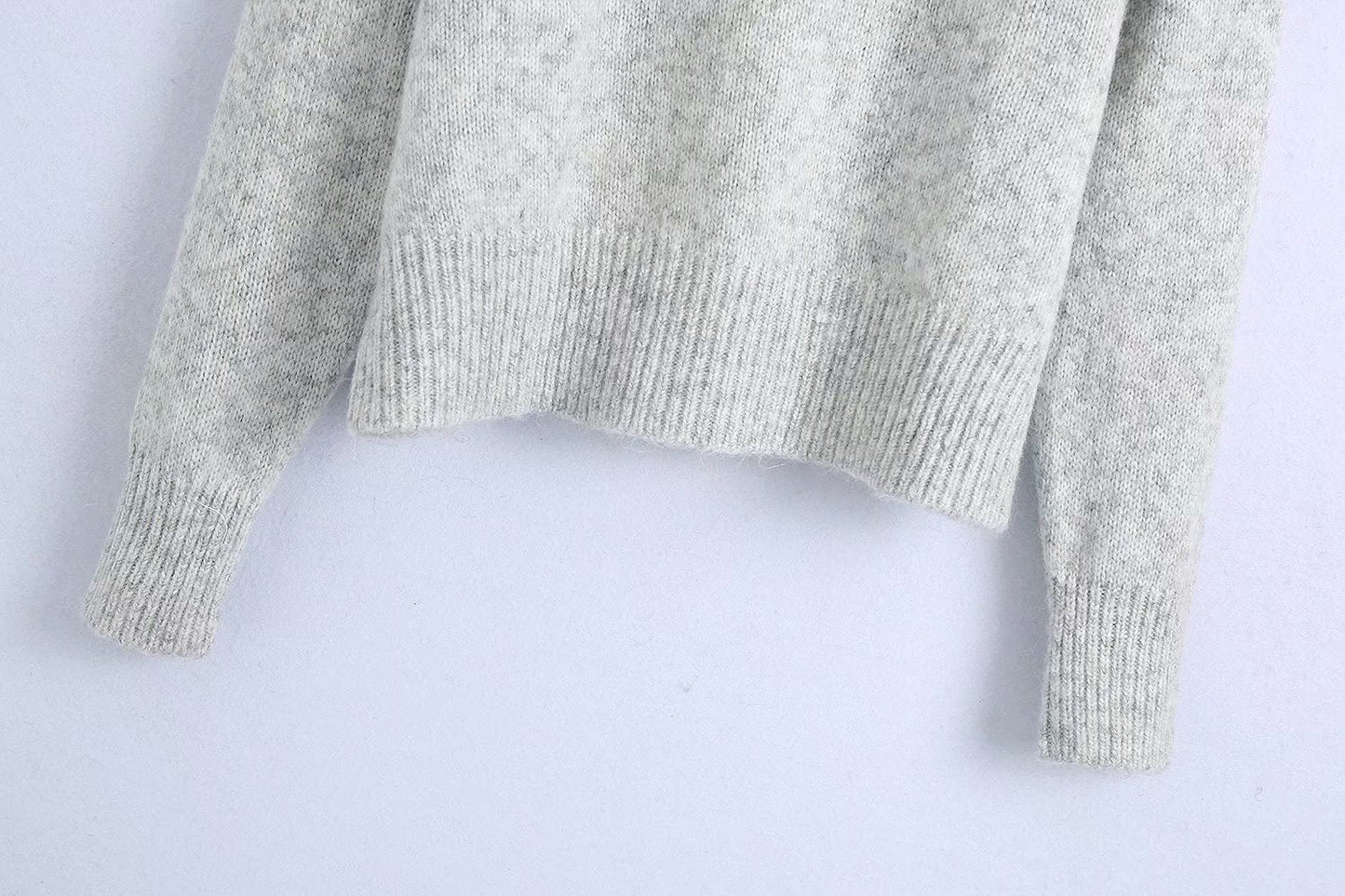 Simple style loose lazy stand collar sweater  7529