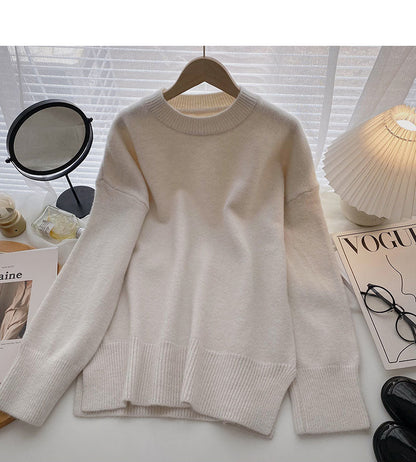 New Korean lazy casual loose split top  5940