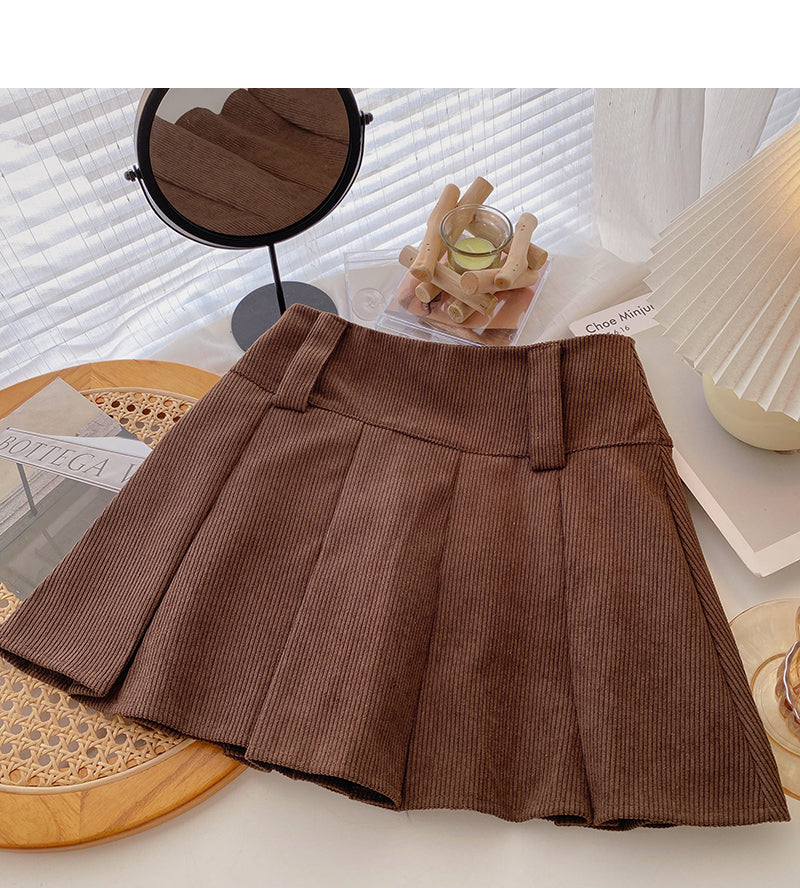 Korean version of foreign style versatile ins high waist casual skirt  5570