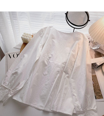 Crew neck pleated Ruffle shirt  6278