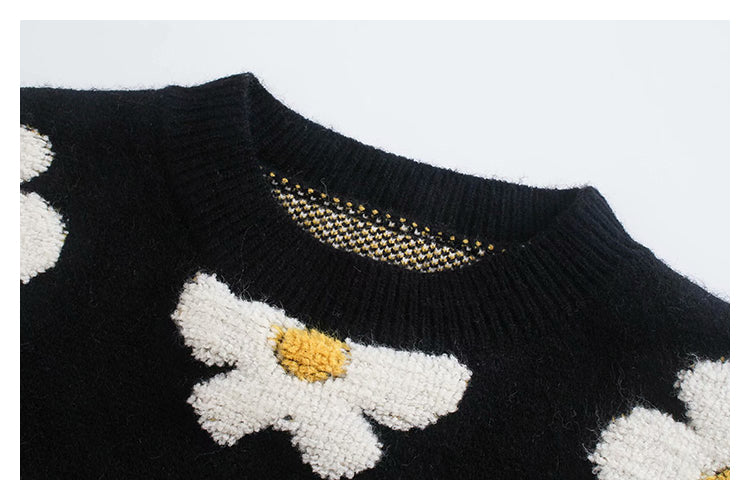 Lazy wind loose sweater thickened Pullover Sweater  7190