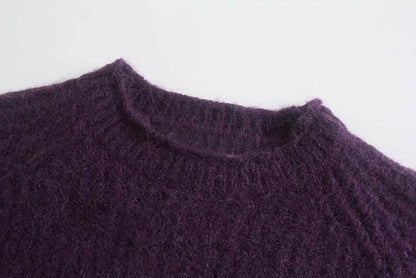 New lazy French spike knit sweater  7354