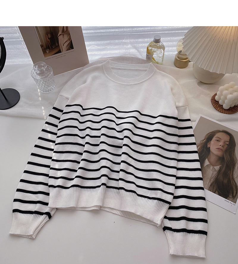 Long sleeve Pullover crew neck sweater  6526
