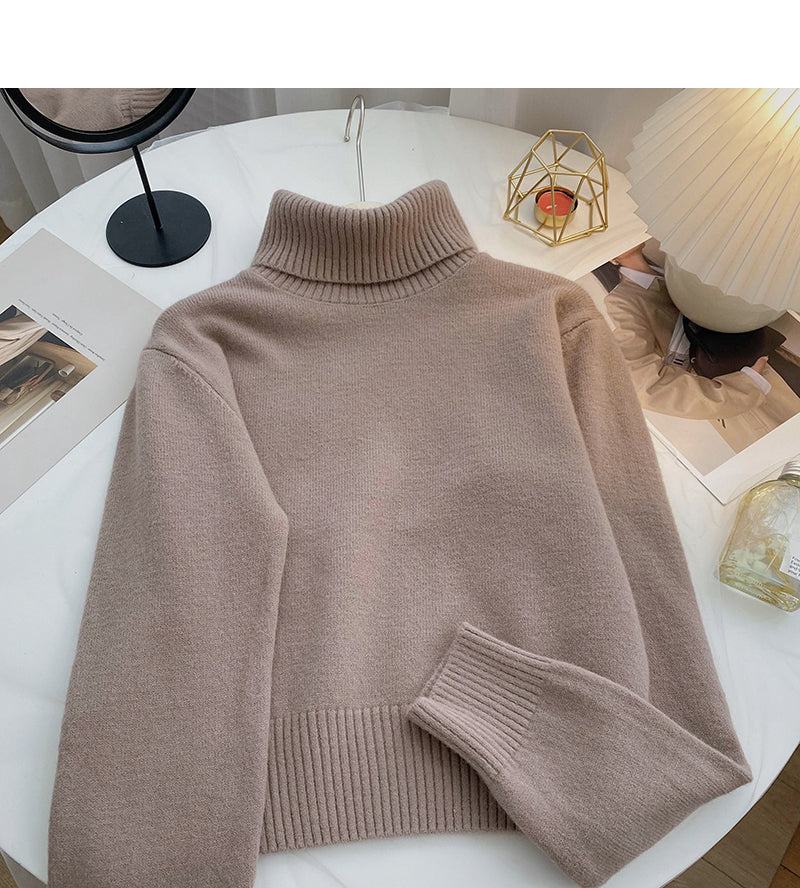 New Korean versatile leisure solid color thin long sleeve top  6127