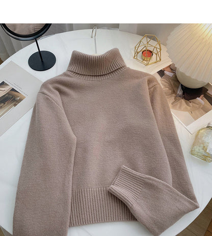 New Korean versatile leisure solid color thin long sleeve top  6127