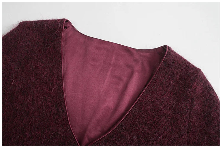 French retro V-neck high waist thin coat  7184