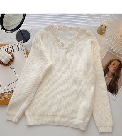 Korean sweet design loose long sleeve top  5961