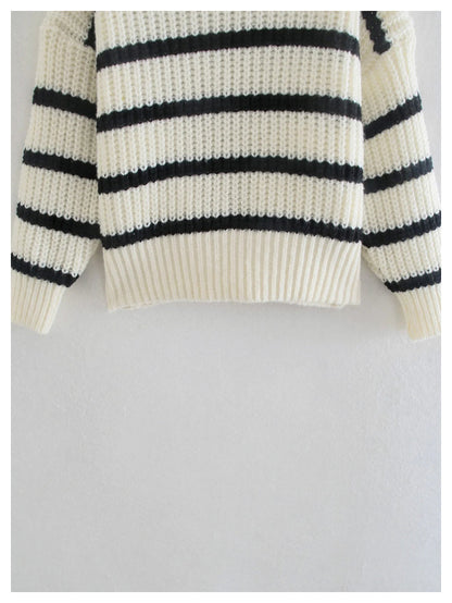 Simple age reducing loose lazy Pullover long sleeved sweater  7445