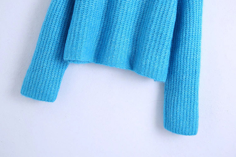 New high neck spike knit sweater loose sweater  7498