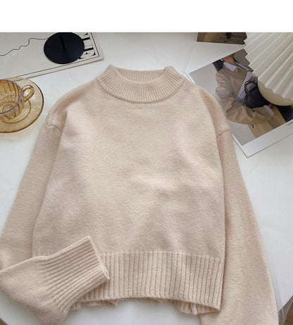 Korean version small man loose and versatile long sleeve Pullover Top  6142