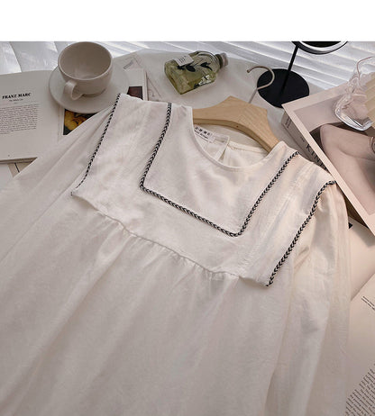 Korean style retro thin long sleeve shirt  6319
