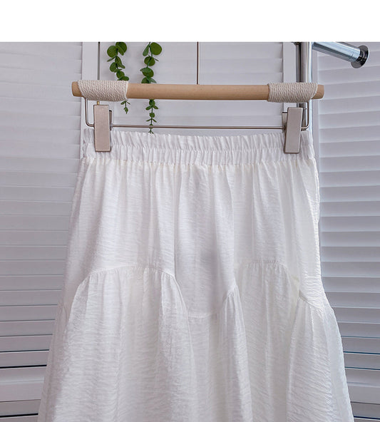 Korean version of gentle hanging medium length skirt  5798