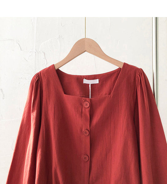 Design sense niche shirt versatile blouse  6256