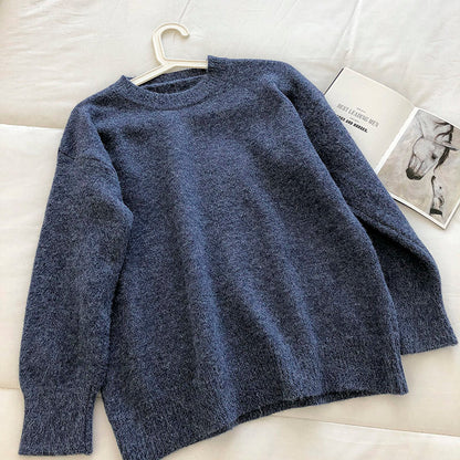 Korean loose long sleeve slim lazy top  5843