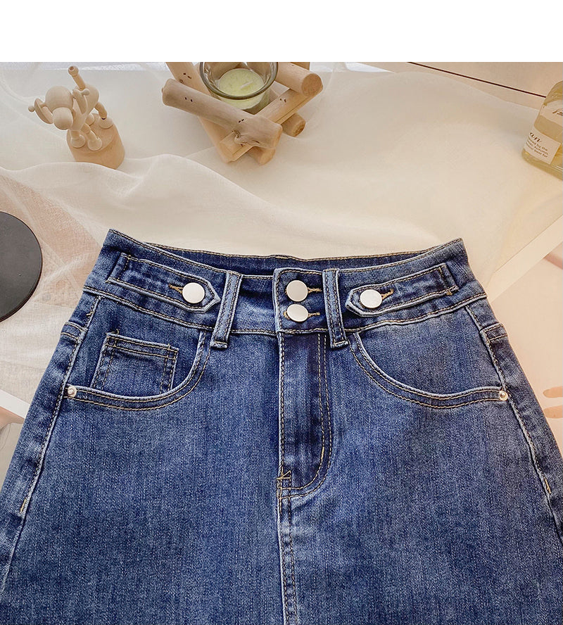 Korean versatile slim casual A-line skirt trend  5660