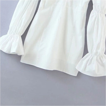 Retro court style square collar sweet foreign style Hip Wrap Skirt  7142
