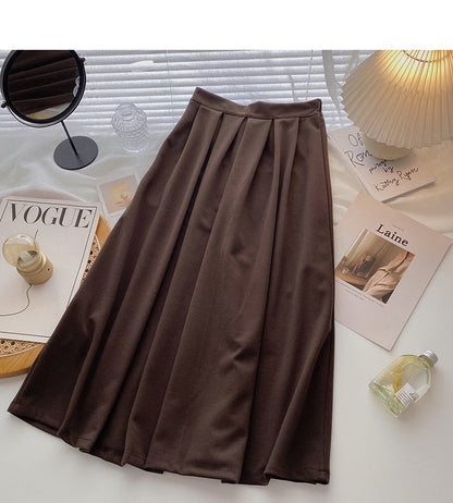 Retro High Waist slim A-line skirt  5781