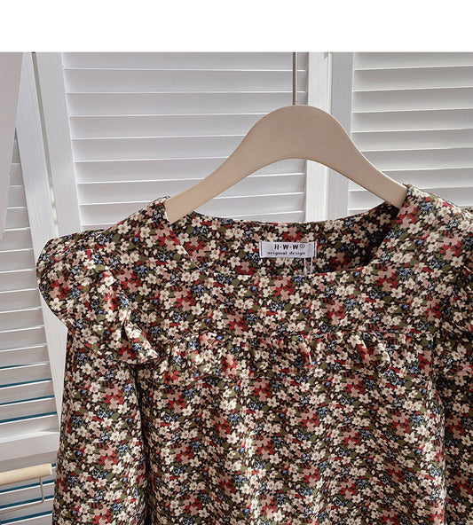 New Korean slim short temperament top  6414