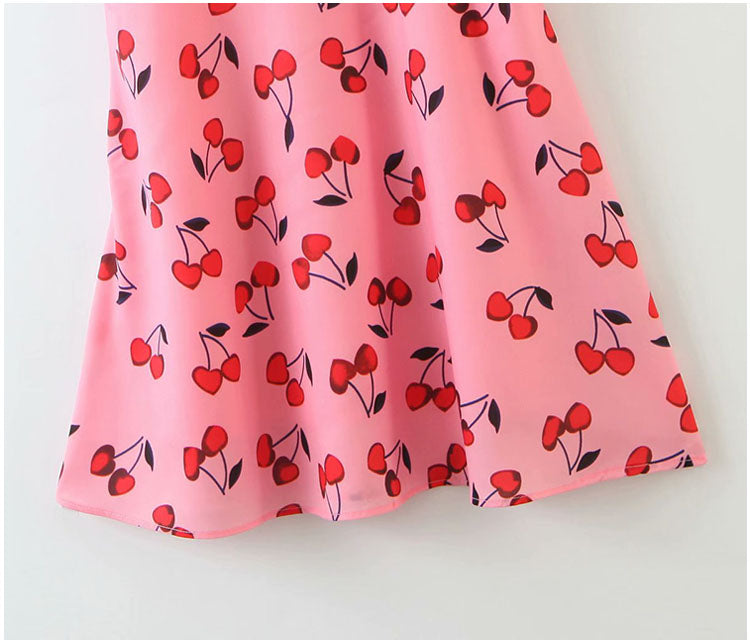 Single breasted Ruffle bubble sleeve skirt dress  7095