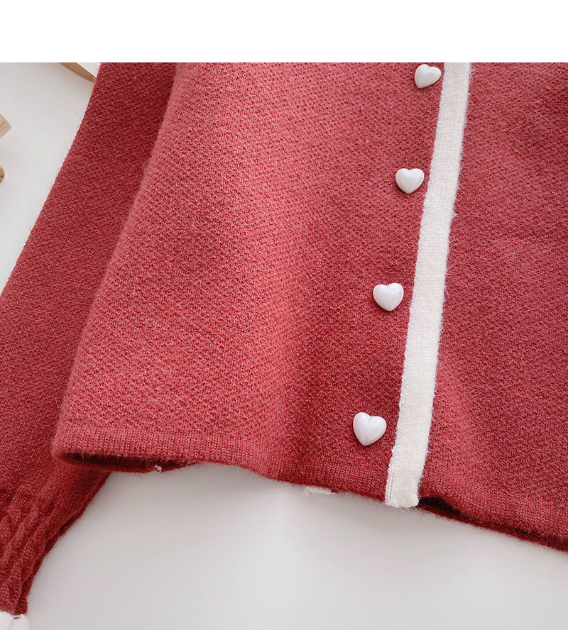 Slim Lapel contrast long sleeve cardigan top fashion  6208