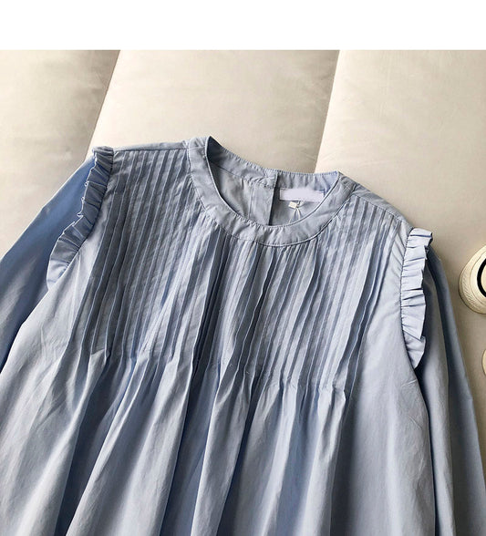 Versatile long sleeve Pullover blouse  6259