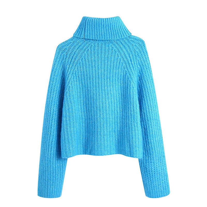 New high neck spike knit sweater loose sweater  7498