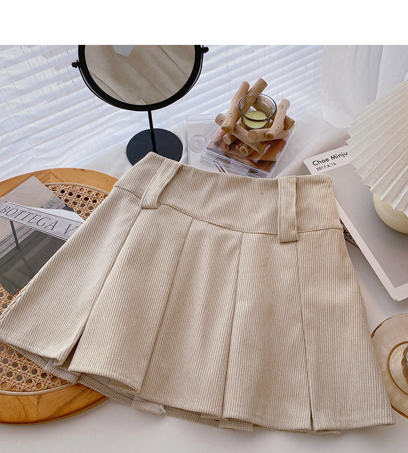 Korean version of foreign style versatile ins high waist casual skirt  5570