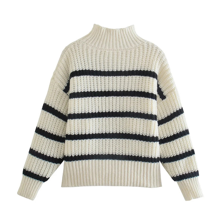 Simple age reducing loose lazy Pullover long sleeved sweater  7445