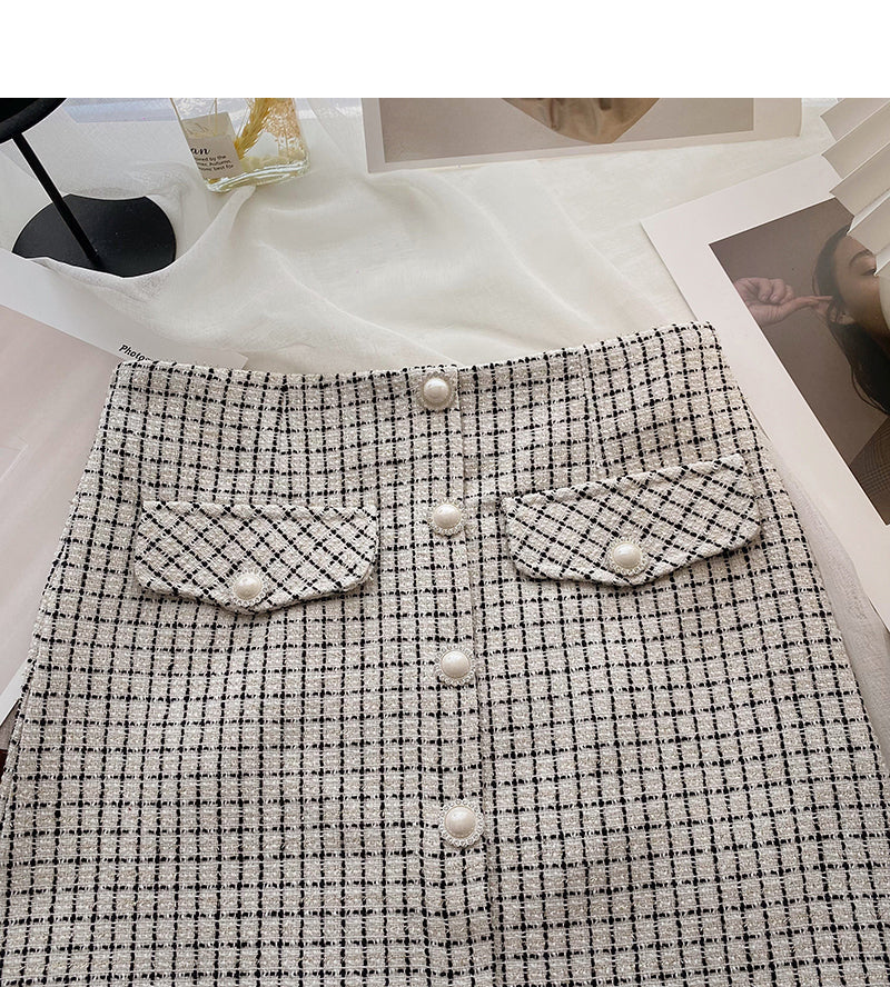 Korean style small fragrance skirt  5615