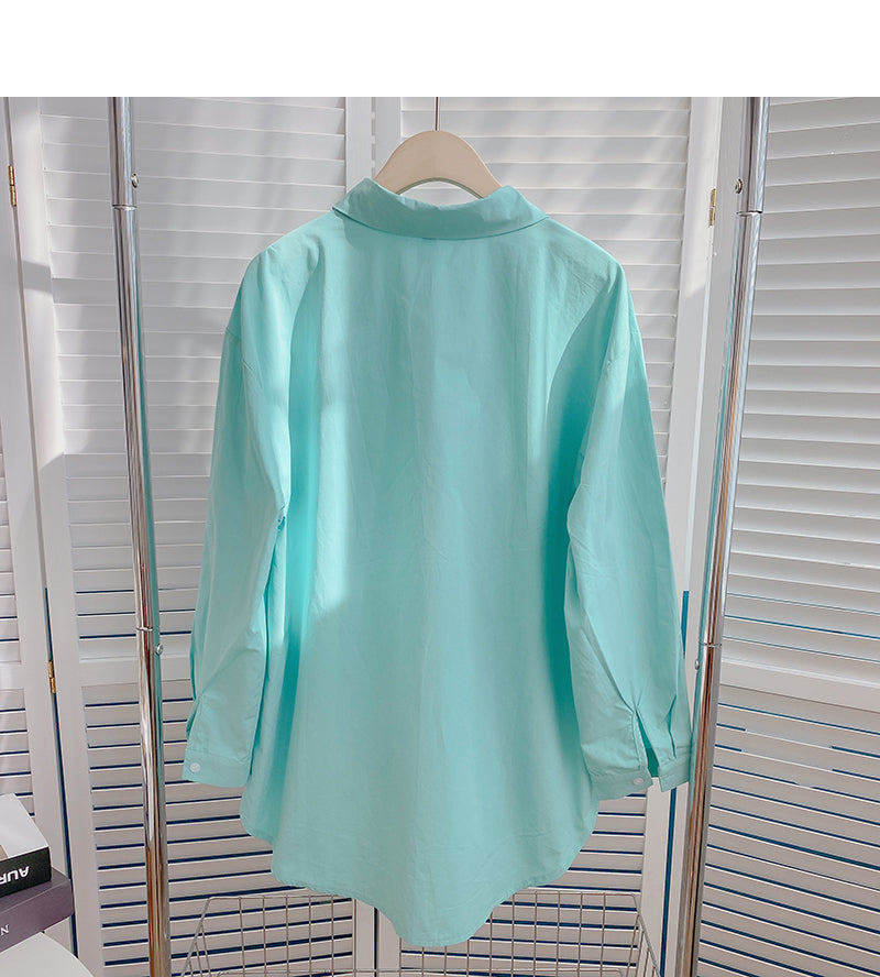 Korean design irregular thin loose long sleeved cardigan top  6405