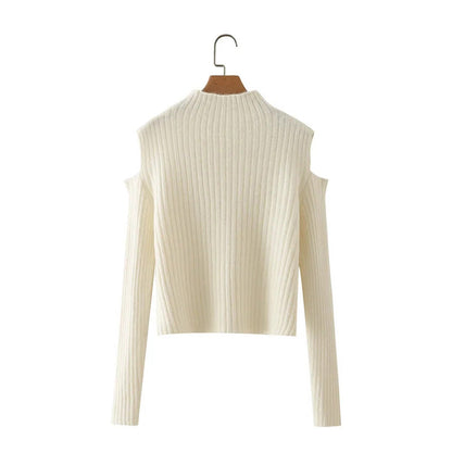 European and American style off shoulder sweater  7241