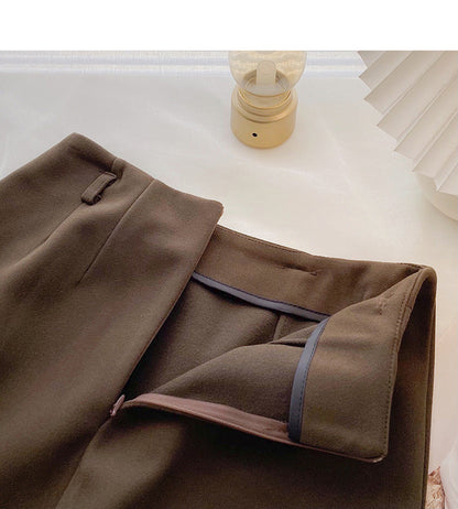 Korean fashion high waist A-shaped medium and long skirt  5764
