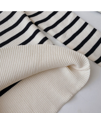 Niche design Lapel contrast stripe slim top  6618