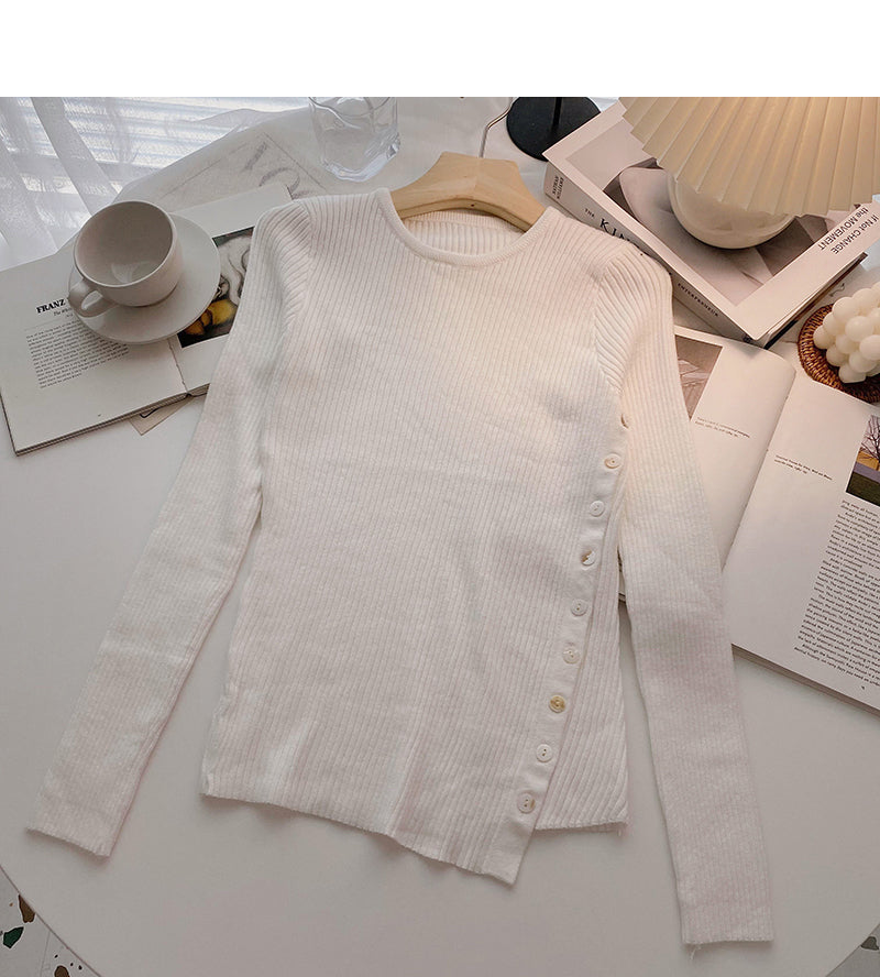 Design sense knitwear slim top 6563