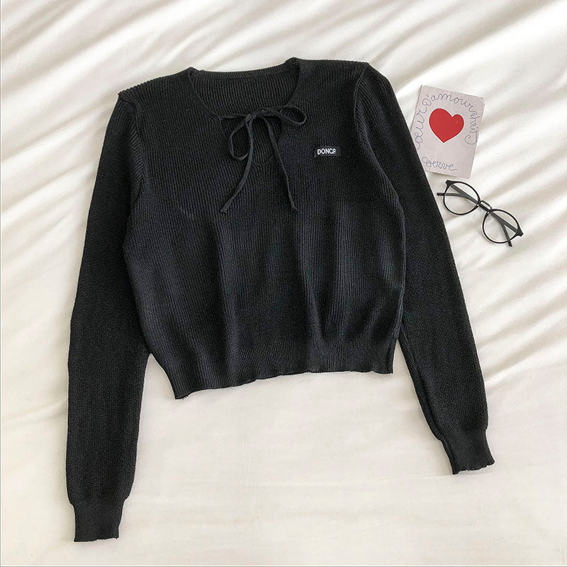 New Korean casual ins lazy long sleeve Pullover Top  6476