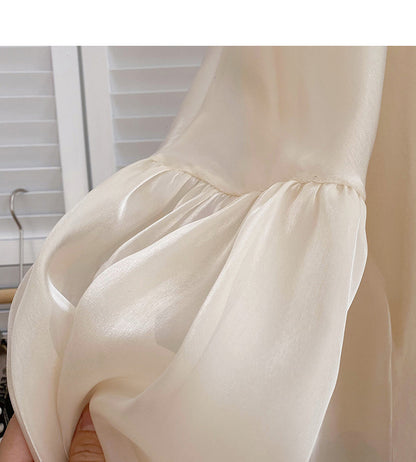 New foreign style gentle super fairy hanging high waist A-shaped skirt  5805