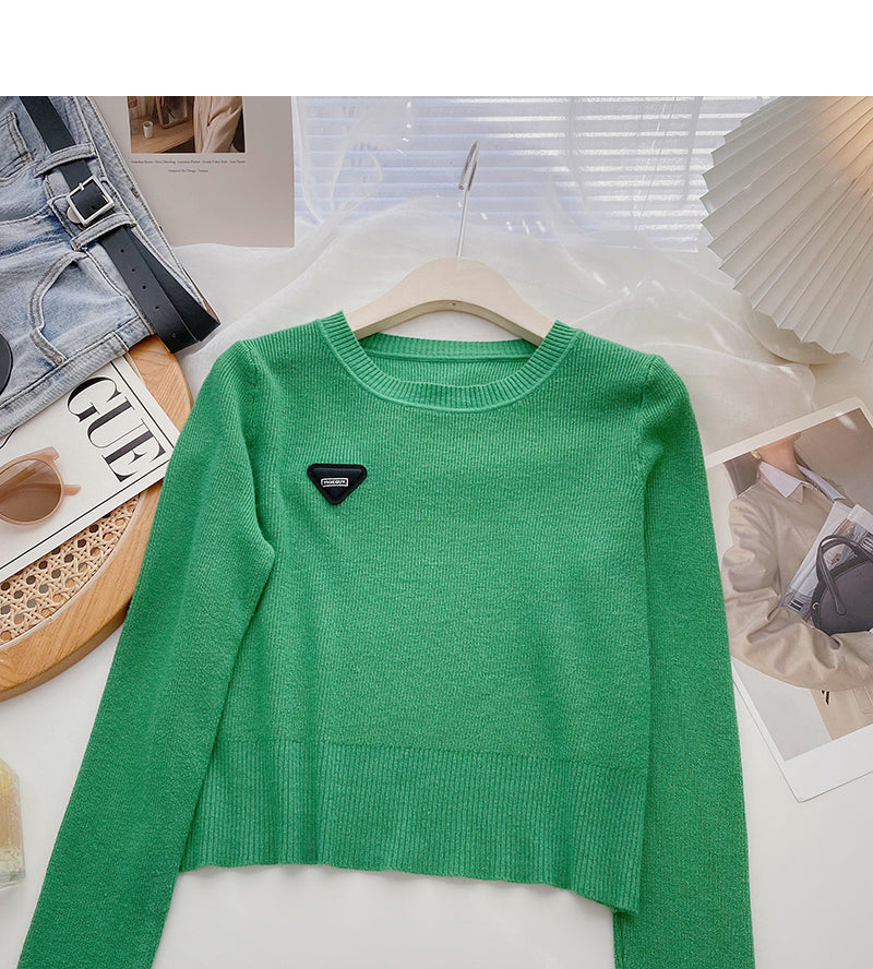 Versatile simple design short Pullover Top  6620