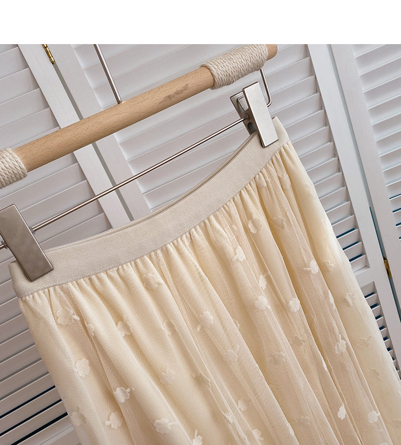 New Korean version of foreign style super fairy A-shaped long skirt  5803